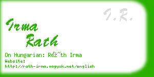 irma rath business card